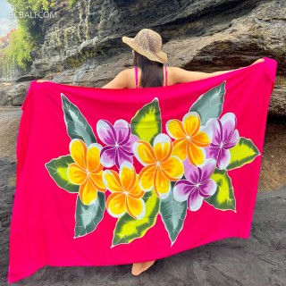 Rayon sarongs pareo unique hand painted originally made in bali by balinese artisans